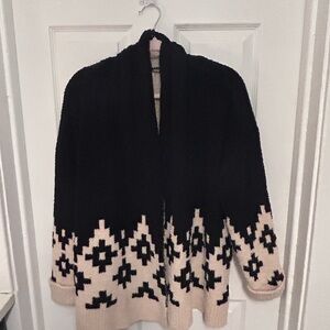 Knox Rose Black and Cream Cardigan